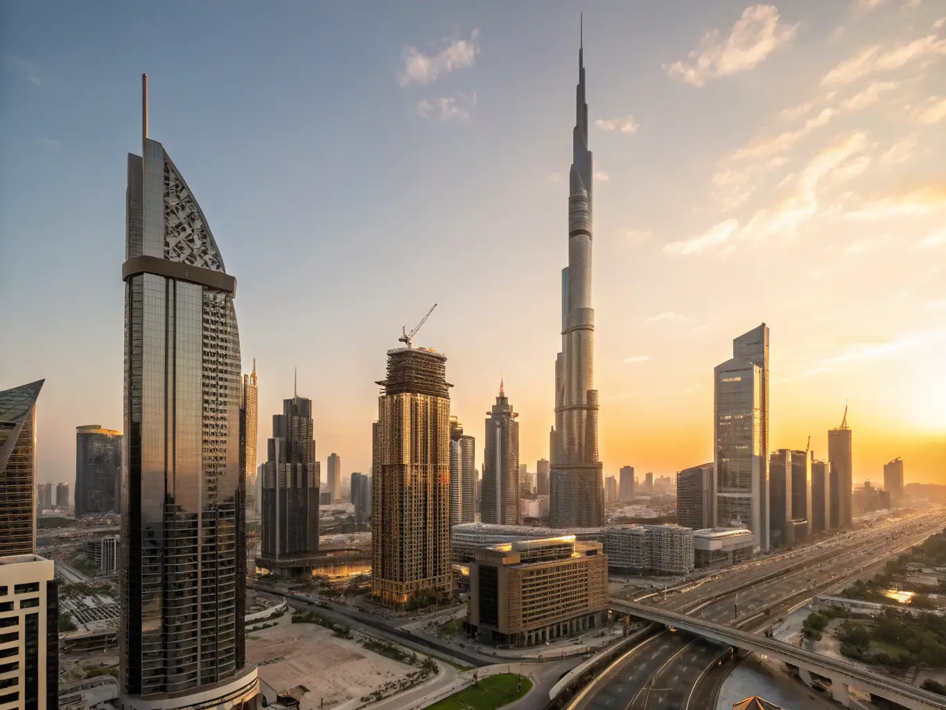 Dubai skyline and real estate developments